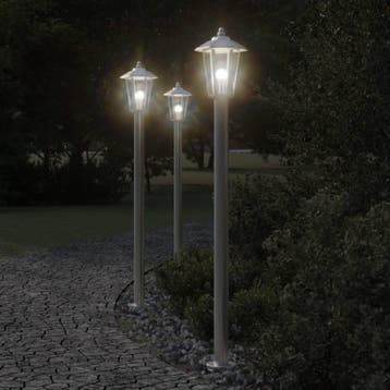 vidaXL Vloerlamp voor buiten 120 cm roestvrijstaal, Verzenden, Nieuw, Rvs, Vloerlamp