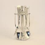 Art Deco Carrousel met 6 identieke theepels - HANDWERK -