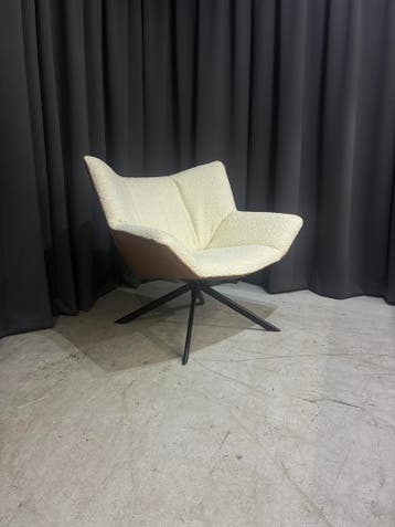 Label Gustav Draai Fauteuil - Nieuw Rancho en Boucle, Huis en Inrichting, Zo goed als nieuw