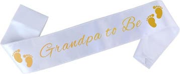 Sjerpen set Grandpa en Grandma to Be wit met gouden opdruk, Verzenden, Nieuw, Versiering, Geboorte of Huwelijk
