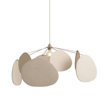 Japandi hanglamp beige 95cm - Organica, Verzenden, Nieuw, Metaal, Japandi