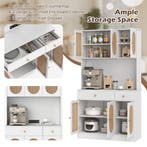 LIVSK Keukenkast 180 cm Hoog - Vlechtwerkdeuren - Verstelbar, Verzenden, Nieuw