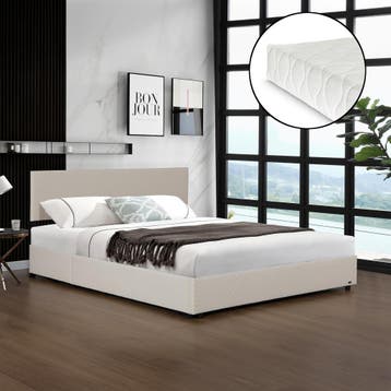 Tweepersoonsbed Juva met matras en opbergruimte 180x200 cm b, Verzenden, Nieuw