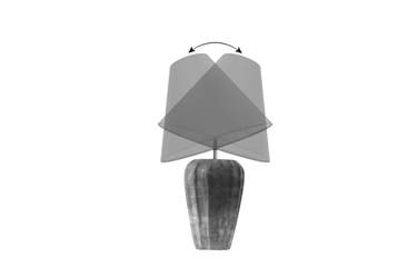 Tafellamp GRACIA 55cm met verstelbare lampenkap zwart zilver, Ophalen of Verzenden, Nieuw