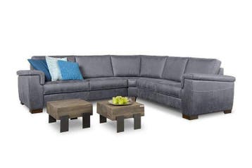 Hoekbankstel Elsen - hoekbanken - Zilver, Nieuw, 150 cm of meer, Stof, 200 tot 250 cm