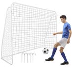 Voetbaldoel | Staal | Voetbal | Trainen | 210 x 150 | Wit, Ophalen of Verzenden, Nieuw