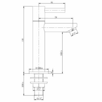 Toiletkraan Hoog 1/2 Chroom Kiwa Alexia Fonteinkraan Xl, Ophalen of Verzenden, Nieuw