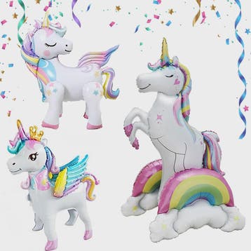 Reuze 3D Staande Eenhoorn Folieballon - Magische Regenboog &, Verzenden, Nieuw