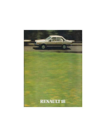 1980 RENAULT 18 BROCHURE NEDERLANDS, Nieuw, Renault, Author