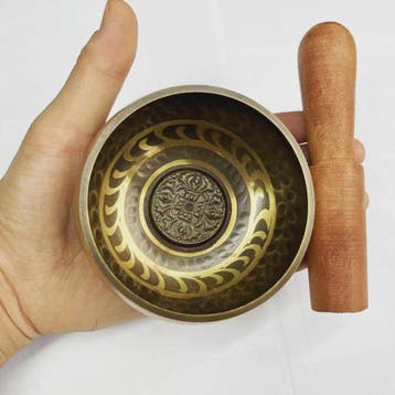 Handgemaakte Tibetaanse Klankschaal van Messing - Yoga, Medi, Witgoed en Apparatuur, Verzenden, Nieuw