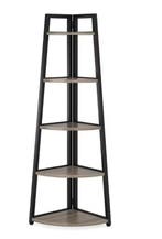 Hoekboekenkast 5 Lagen – Hout & Metaal Ruimtebesparend, Huis en Inrichting, Kasten | Boekenkasten, Verzenden, Nieuw