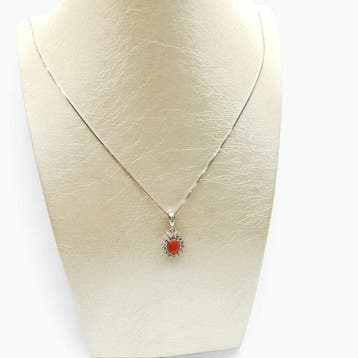 Koraal - Argento 925 - Ketting met hanger - Italiaans