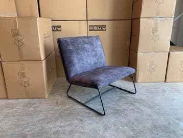 Veiling - Fauteuil Casper (2 stuks) - Velours - Velvet - Ant, Nieuw