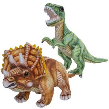 Nature Plush Planet dino knuffel set - pluche - 30 cm, Verzenden, Nieuw