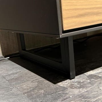 Tv-meubel Verdo - Eikenhout Zwart - IN.HOUSE, Eikenhout, Nieuw, Ophalen of Verzenden, 200 cm of meer