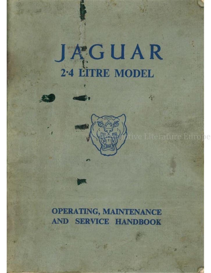 1956 JAGUAR MK I 2.4 INSTRUCTIEBOEKJE ENGELS, Auto diversen, Handleidingen en Instructieboekjes