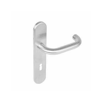 Intersteel Deurkruk Rond op schild sleutelgat 72mm - RVS, Verzenden, Nieuw