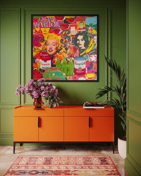 JS - Warhol Trash-Toile-No RP, Antiek en Kunst, Kunst | Designobjecten