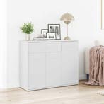 vidaXL Dressoir 88x30x70 cm bewerkt hout wit, Verzenden, Nieuw, 50 tot 100 cm, 25 tot 50 cm