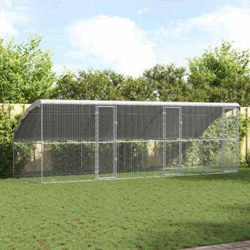 vidaXL Kippenhok 3 st zilver 600 x 200 x 200 cm, Verzenden, Nieuw