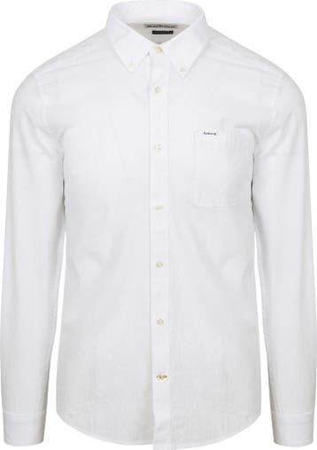 Barbour Shirt Nelson Tailored White maat M Heren, Verzenden, Nieuw, Wit, Barbour