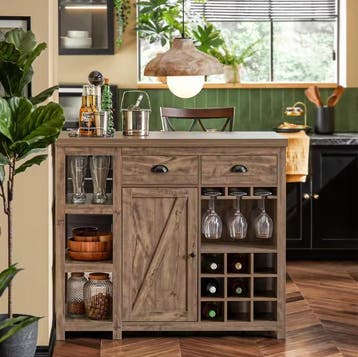 Keukeneiland met Wijnrek en Lades– Vintage Buffetkast 110x95, Verzenden, Nieuw