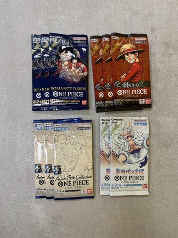 One Piece - 11 Booster pack - OP01 OP13 OP05 EB02 – Lotto 11, Nieuw