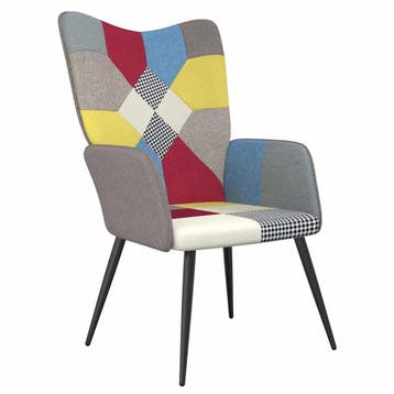 Fauteuil Patchwork Stof | Tweedekansje | OP=OP, Minder dan 75 cm, Ophalen of Verzenden, Zo goed als nieuw, Stof