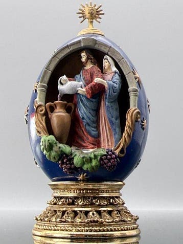 Fabergé ei - House of Faberge 24 Karat Gold Plated Imperial, Antiek en Kunst