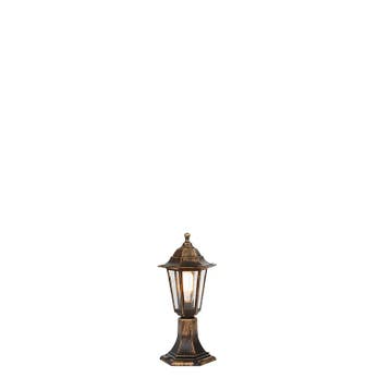 Buitenlamp antiek goud 42 cm IP44 - New Haven, Verzenden, Nieuw, Kunststof