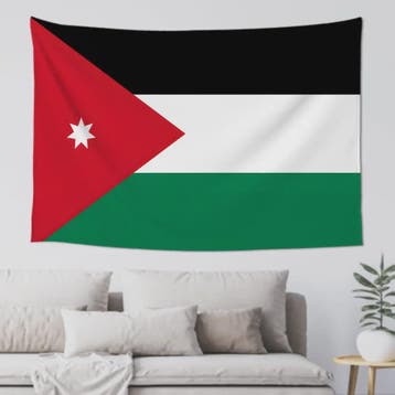 Jordanese Vlag Banner - Polyester - 4 Oogjes - Buiten & Binn, Verzenden, Nieuw