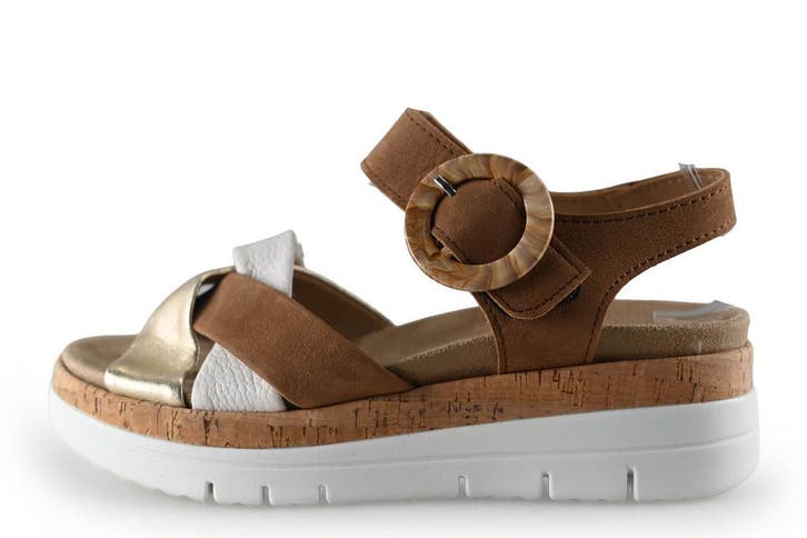 Feyn Sandalen in maat 36 Cognac, Kleding | Dames, Schoenen, Overige kleuren, Zo goed als nieuw, Sandalen of Muiltjes, Verzenden