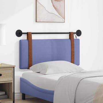 vidaXL Hangend hoofdbord Met LED-verlichting Jeans Blauw, Verzenden, Nieuw, Blauw, Overige materialen