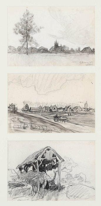 Willem Hendrik van der Nat (1864–1929) - Drie landschappen -