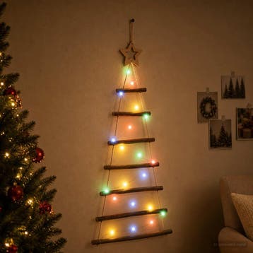 vidaXL Hangende Kerstboom 90 cm 30 LEDs Meerkleurig, Verzenden, Nieuw