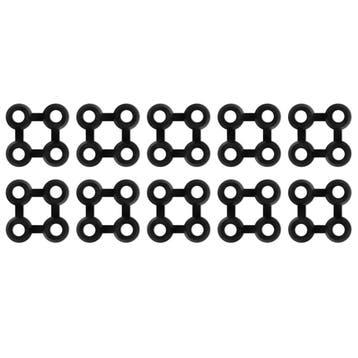 vidaXL Matverbinders 10 st rubber zwart, Tuin en Terras, Verzenden, Nieuw