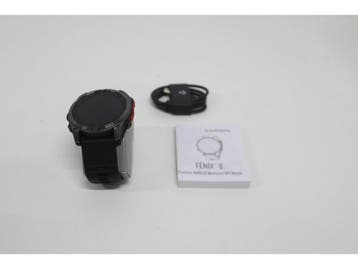 Garmin Fenix 8 51 mm leigrijs titanium met zwarten polsband, Verzenden, Zo goed als nieuw, Garmin