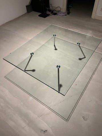 Henk Vos - Salontafel - Glas, Aluminium
