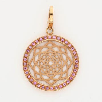 Hanger - 18 karaat Roségoud - Spinel