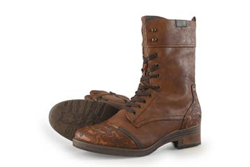 Mustang Veterboots in maat 45 Cognac, Overige kleuren, Verzenden, Overige typen, Zo goed als nieuw