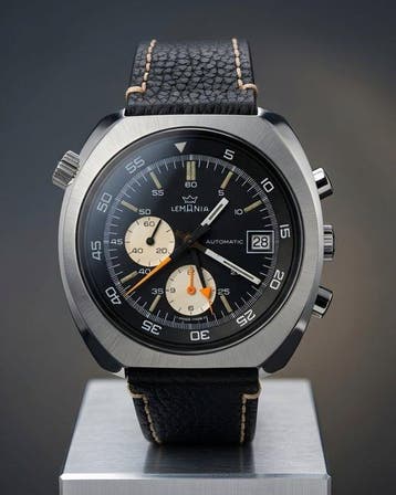 Lemania - Panda Chronograph Automatic Jumbo Case - 9801-72, Nieuw