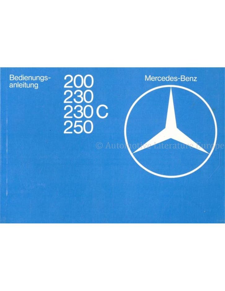 1977 MERCEDES BENZ E KLASSE INSTRUCTIEBOEKJE DUITS, Auto diversen, Handleidingen en Instructieboekjes