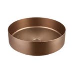 STAAL BRONS 40 cm ROND WASKOM, Nieuw