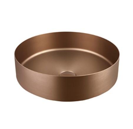 STAAL BRONS 40 cm ROND WASKOM, Doe-het-zelf en Verbouw, Sanitair