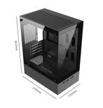 M-ATX Mini ITX PC Behuizing met Glas en 240mm Koeling, Verzenden, Nieuw