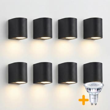 8 Stuks | Wandlamp / muurlamp / buitenlamp | Incl. 8x, Ophalen of Verzenden, Nieuw