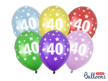 Verjaardag ballonnen 40 jaar Metallic Mix, Ophalen of Verzenden, Nieuw