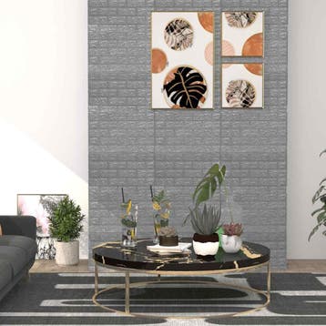 vidaXL 3D-behang zelfklevend 40 st bakstenen, Huis en Inrichting, Stoffering | Behang, Verzenden