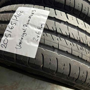 2 x Uniroyal 205-65-16 C Zomerbanden 6,5mm, 16 inch, Band(en), Zomerbanden, Bestelwagen