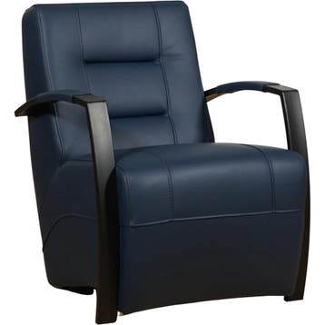 Set van 2 Leren fauteuils Magnificent - Massif Azzurro, Nieuw, Ophalen of Verzenden, 50 tot 75 cm, Leer